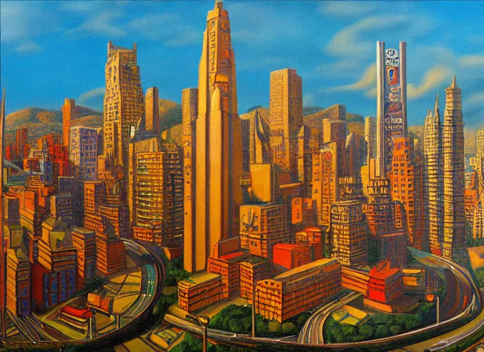 Image similar to a stone age cityscape by vladimir tretchikoff