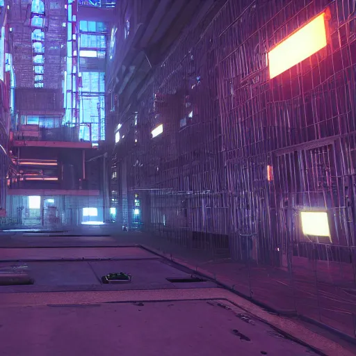 Prompt: cyberpunk prison