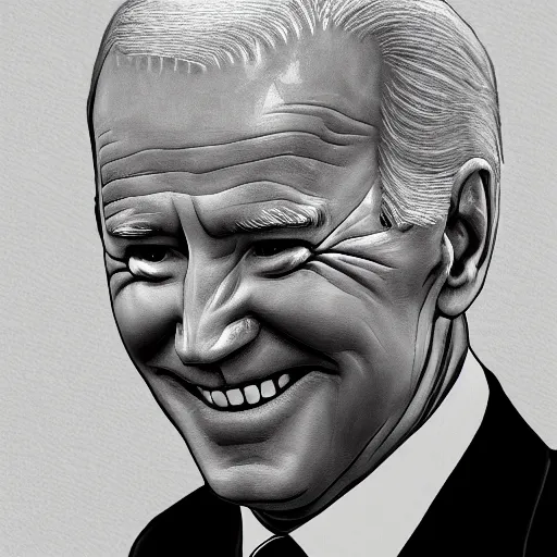 Prompt: evil joe biden, handdrawn high quality high detail