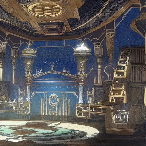 Prompt: palace of asgard interior