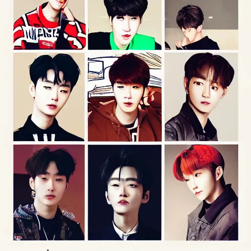 Prompt: jung jaehyun, mark lee, johnny suh, foreign swaggers, neo culture technology, art by kim jung gi