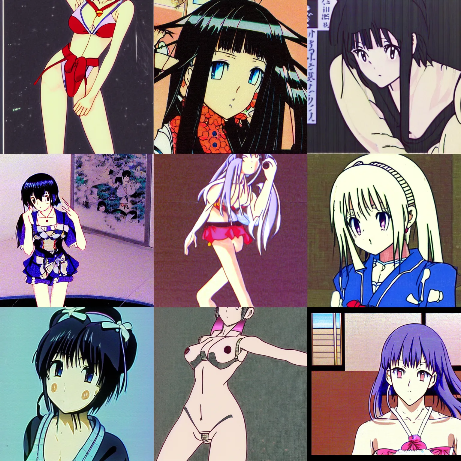 Prompt: a frame of the anime Video Girl AI by Masakazu Katsura (1990)