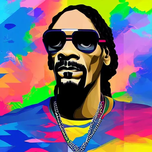 Image similar to snoop dog wpap art