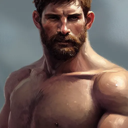 Prompt: portrait of a rugged ranger, muscular, upper body, face face face face, hairy torso, detailed detailed detailed hands hands hands hands, D&D, fantasy, bare bare bare bare thighs thighs thighs intricate, elegant, highly detailed, digital painting, artstation, concept art, smooth, sharp focus, illustration, art by greg rutkowski