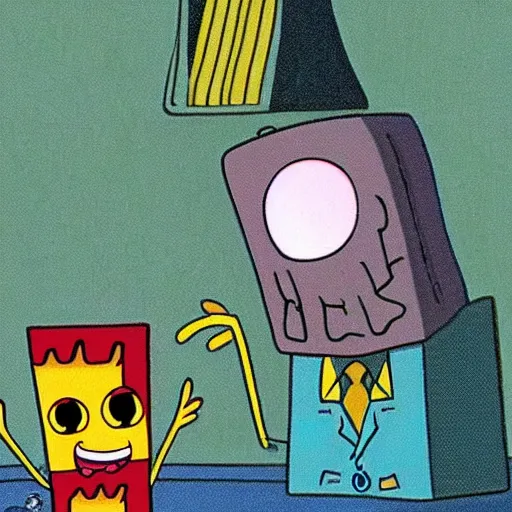 Image similar to creepy scary bob sponge cartoon