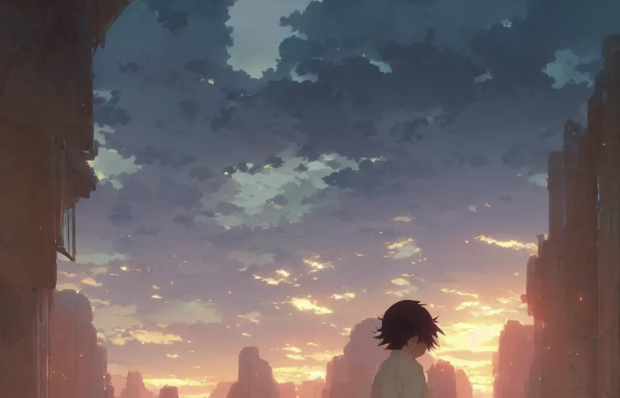 Image similar to makoto shinkai concept art of the nodule dimension, key visual, ambient lighting, highly detailed, digital painting, artstation, concept art, sharp focus, by makoto shinkai and akihiko yoshida and hidari and wlop and greg rutkowski