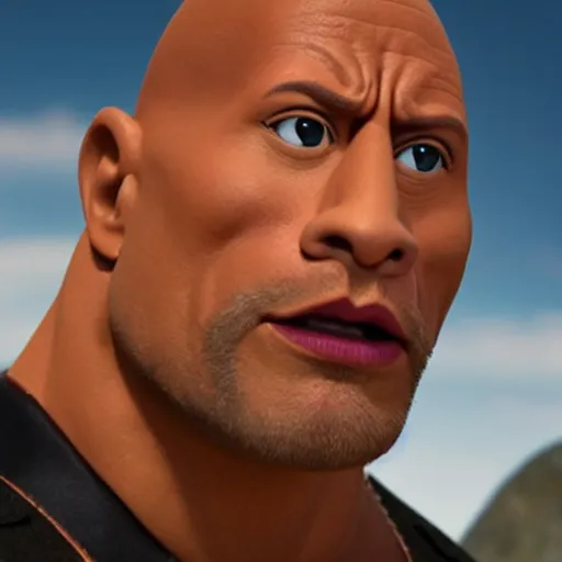 Image similar to dwayne johnson as a muppet. highly detailed felt. hyper real photo. 4 k.