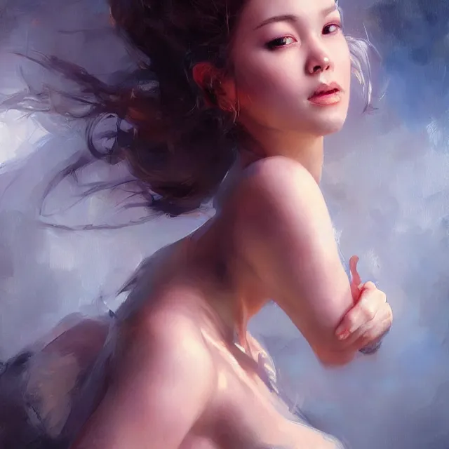 Image similar to in this whole world, you are the most beautiful. oil painting, by stanley artgerm lau, wlop, rossdraws, frank frazetta, andrei riabovitchev, marc simonetti