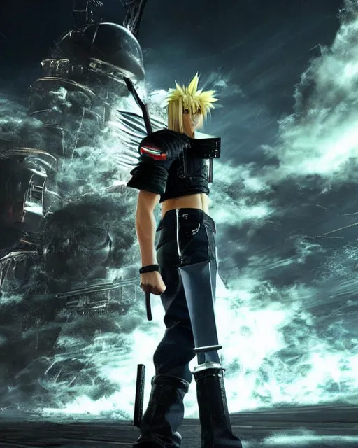 Prompt: final fantasy vii follows the story of mercenary cloud strife, who is hired by the eco - terrorist group avalanche 8 k resolution cryengine unreal engine vray trending on artstation award winning anime character design