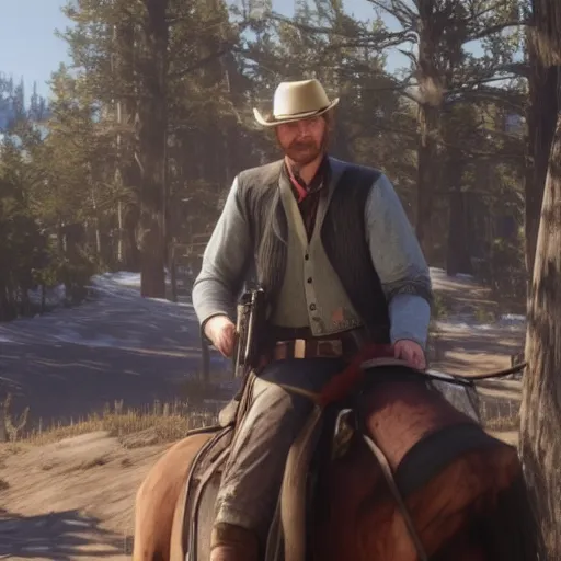 Image similar to Film still of Felix Kjellberg, from Red Dead Redemption 2 (2018 video game)