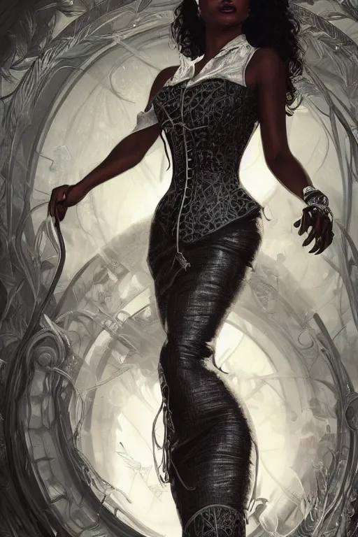 ArtStation - black steampunk corset dress
