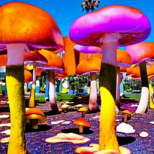 Image similar to tripping on Psychedelic Mushrooms in Las Vegas