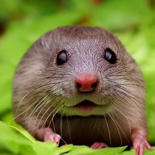 Prompt: cute smiling mole rat