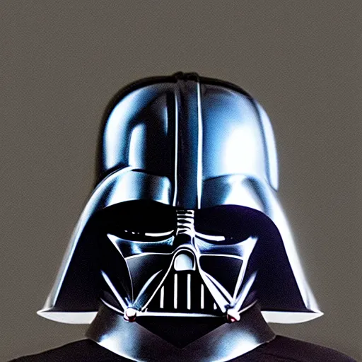 Prompt: Darth Vader's helmet replacing the head of an AT-AT