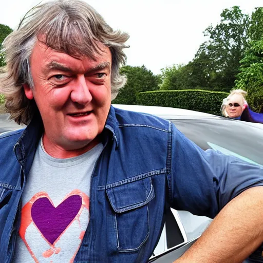 Image similar to James May proudly drives a Bobby Car