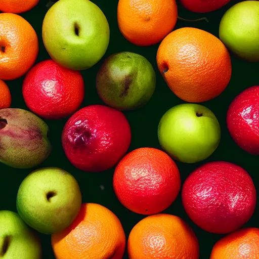 Prompt: fruits in square shape