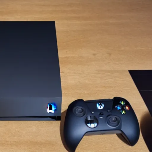 Prompt: xbox x playstation 5 hybrid console