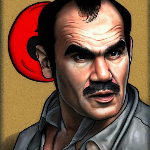 Prompt: Portrait of Trevor philips as Mario