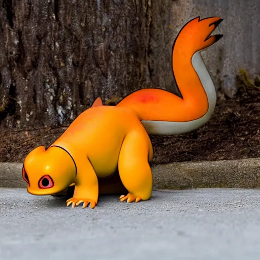 Image similar to national geographic professional photo of charmander, award winning