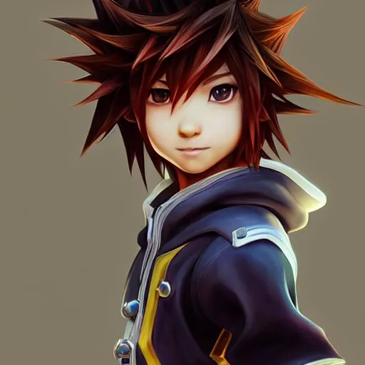 Image similar to sora from kingdom hearts. league of legends character art. digital illustration. hyper realistic. high quality. high resolution. 4 k. dynamic lighting. highly detailed. trending on artstation. ruan jia, wlop. scifi, fantasy, magic the gathering, hyper detailed, octane render, concept art, peter mohrbacher, artgerm.