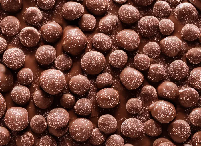 Prompt: wide angle photo of a swimming pool filled with melted chocolate. brown liquid. 8 k, depth of field, dslr