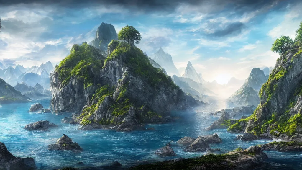 Prompt: archipelago, fantasy artwork, very very very beautiful switzerland landscape, hd, hdr, ue5, ue6, unreal engine 5, cinematic 4k wallpaper, 8k, ultra detailed, high resolution, artstation, award winning