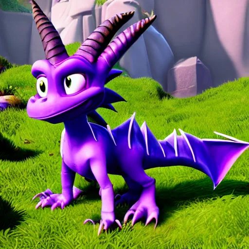 Image similar to Spyro the dragon as a eldritch monster 8k Hyper realistic unreal engine good detail