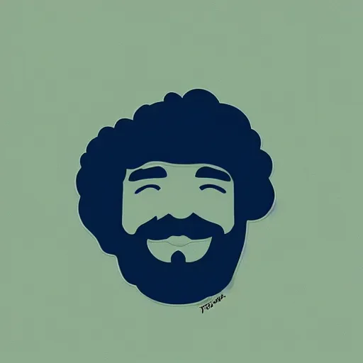 Image similar to uneven, muted by bob ross, by tom whalen. a beautiful sculpture of a person in profile, with their features appearing both in front of & behind their head.