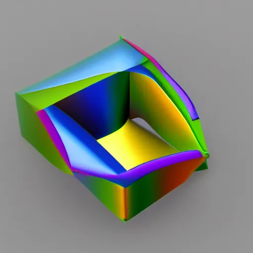 Prompt: infinitely shaped prism, 3 d render