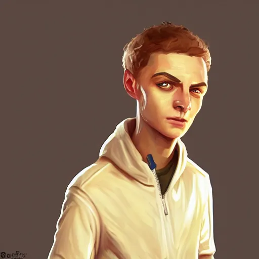 Image similar to morty as a human, highly detailed portrait, digital painting, artstation, concept art, smooth, sharp foccus ilustration, artstation hq