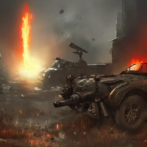 Image similar to terminator in world war one setting, pixar style, concept art, artstation