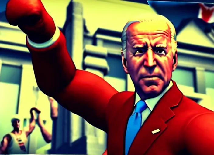 Image similar to joe biden in street fighter v ( 2 0 1 7 ), dynamic pose, official media, ps 4 in - game cinematic, 5 k