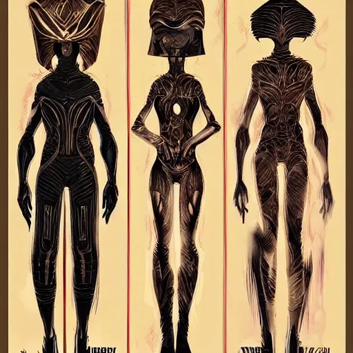 Prompt: character designs for the unreleased dune movie by alejandro jodorowsky