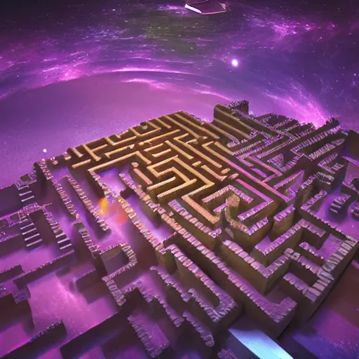 Image similar to infinite maze of the galaxy, trending on artstation, octane render, 4k, award-winning art, confusing