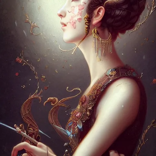 Image similar to aerith gainsborough, intricate, elegant, highly detailed, smooth, sharp focus, award - winning, masterpiece, in the style of tom bagshaw, cedric peyravernay, peter mohrbacher, victo ngai, pinterest, 4 k hd illustrative wallpaper, chinese style