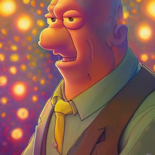 Prompt: ultra realistic illustration of magical real life cartoon character homer simpson, forest, fantasy, colorful lights, intricate, elegant, highly detailed, homer simpson digital painting, artstation, concept art, smooth, sharp focus, illustration, art by artgerm and greg rutkowski and alphonse mucha, homer!!! simpson!!!