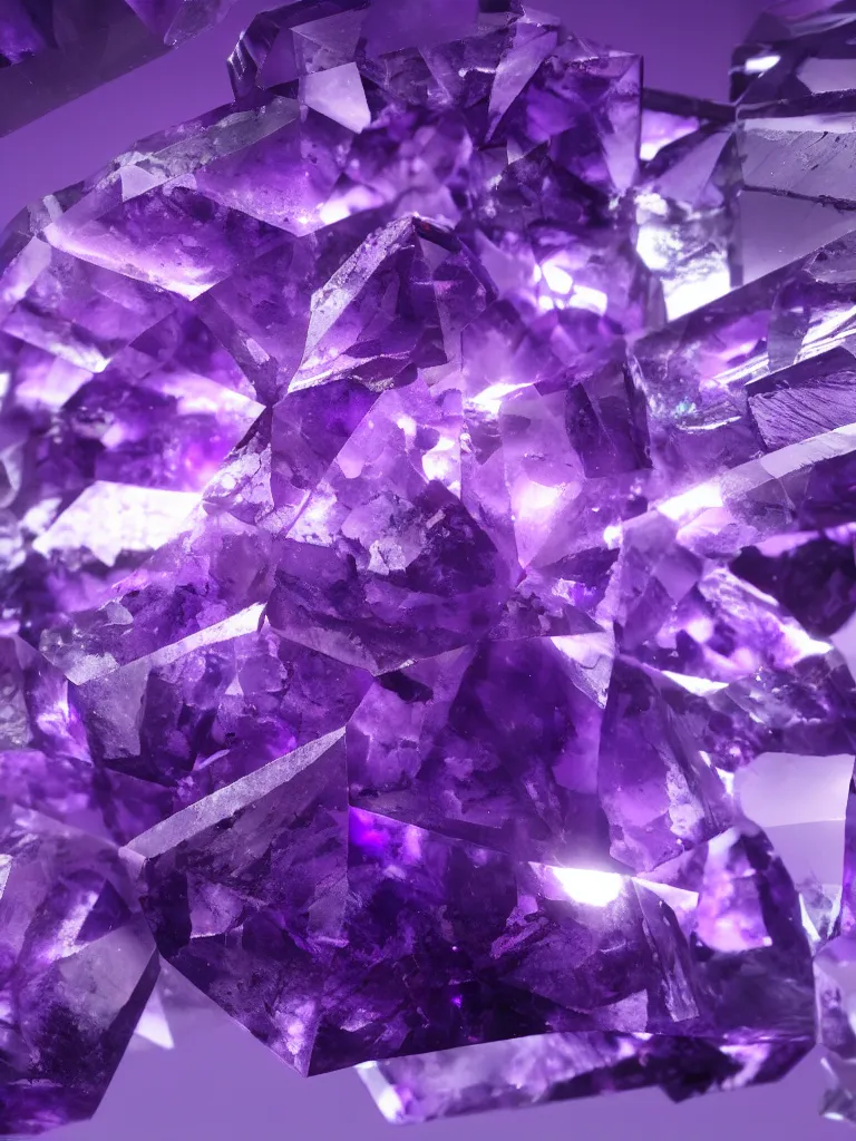 Image similar to Amethyst crystal, beeple, octane render, unreal engine