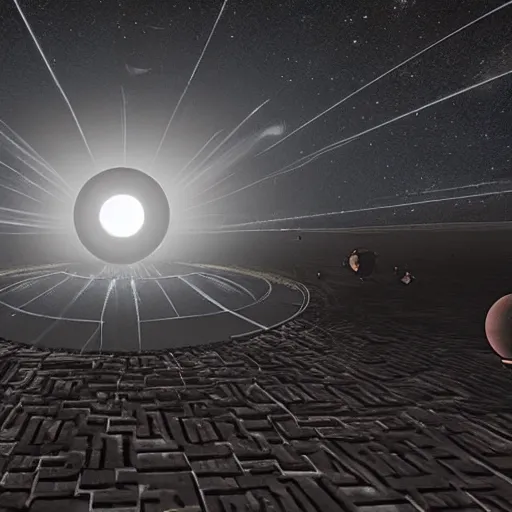 Prompt: black hole sun, unreal engine