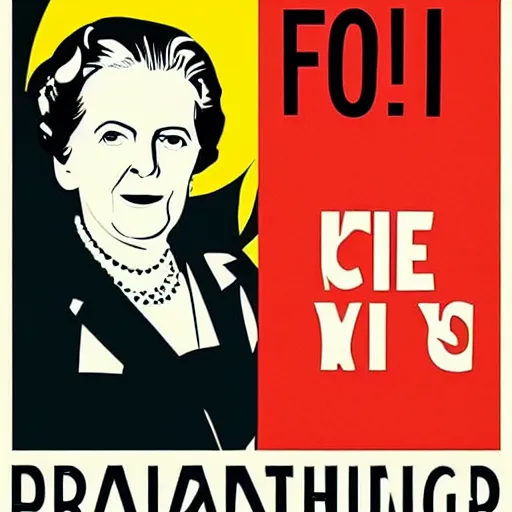 propaganda poster about margaret thatcher designed by | Stable ...