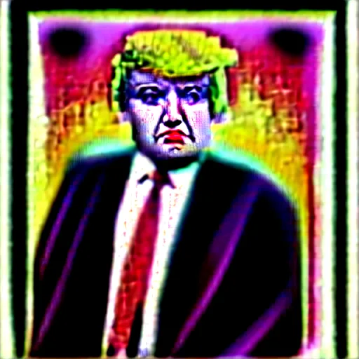 Image similar to donald trump portrait in the style of jason edmiston