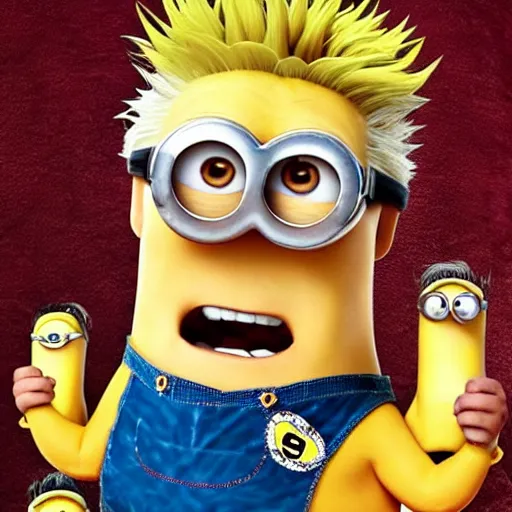 Prompt: guy fieri as all the minions in minions 3 rise of gru