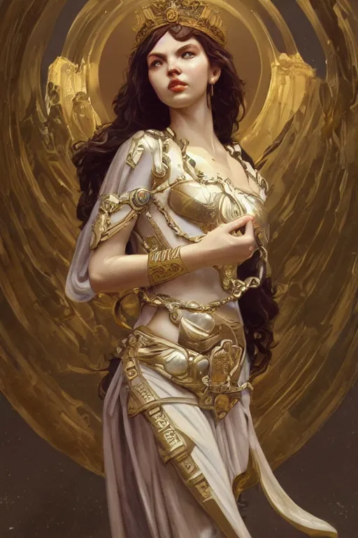 Image similar to ultra realistic illustration, a jade statue of hannah murray as the goddess athena, intricate, elegant, highly detailed, digital painting, artstation, concept art, smooth, sharp focus, illustration, art by artgerm and greg rutkowski and alphonse mucha