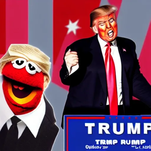 Prompt: trump as muppet