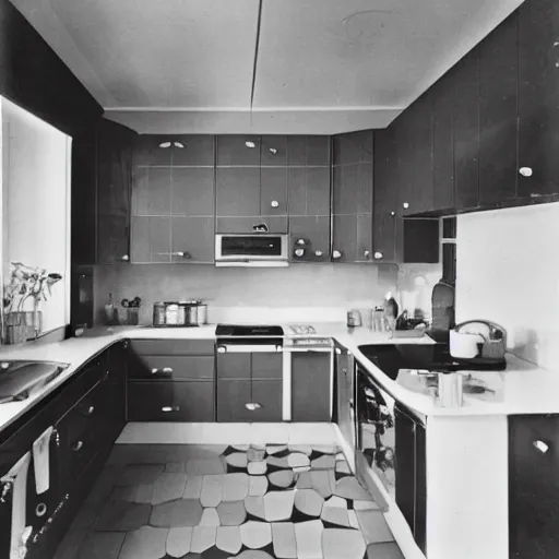 Image similar to a 1960s kitchen