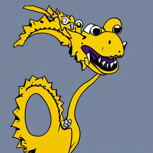 Image similar to cheese dragon, digital art