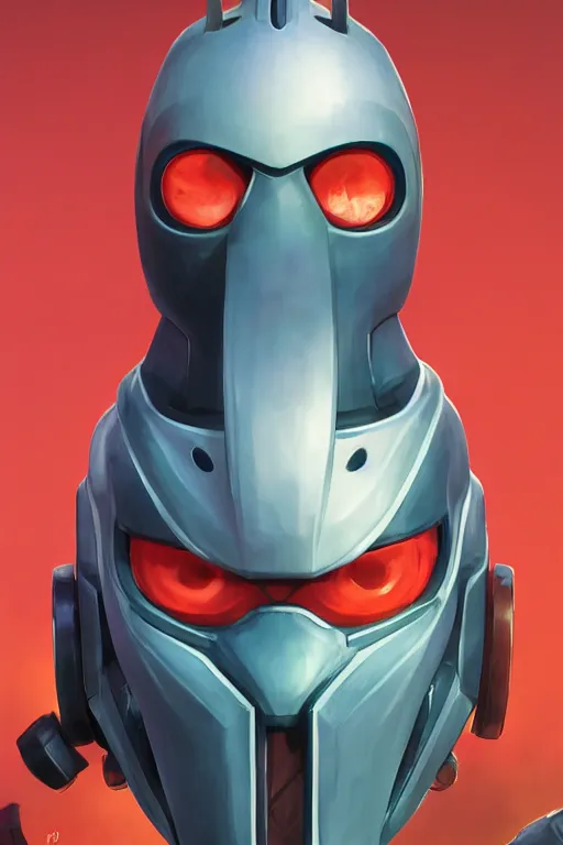 Image similar to epic mask helmet robot ninja portrait stylized as fornite style game design fanart by concept artist gervasio canda, behance hd by jesper ejsing, by rhads, makoto shinkai and lois van baarle, ilya kuvshinov, rossdraws global illumination radiating a glowing aura global illumination ray tracing hdr render in unreal engine 5