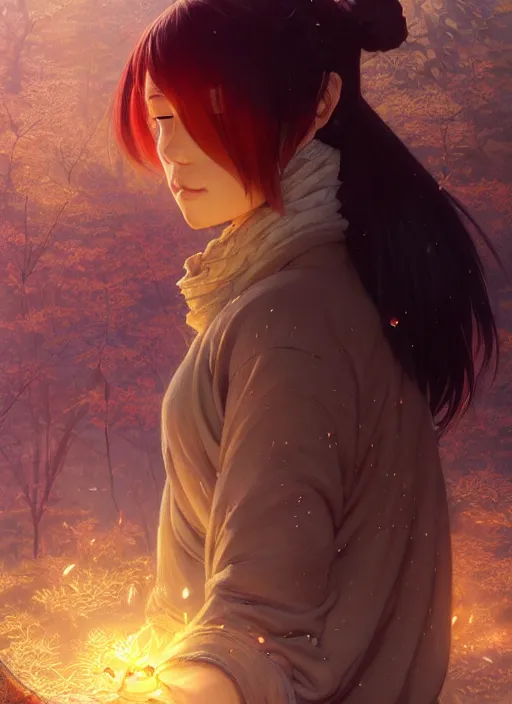 Image similar to Highly detailed portrait of Shiba inu, Stephen Bliss, unreal engine, fantasy art by Greg Rutkowski, Loish, Rhads, ferdinand knab, Makoto Shinkai and Lois van baarle, ilya kuvshinov, rossdraws, Tom Bagshaw, alphonse mucha, global illumination, radiant light, detailed and intricate environment