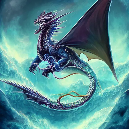 cyber dragon colorful, fantasy, intricate, highly, Stable Diffusion