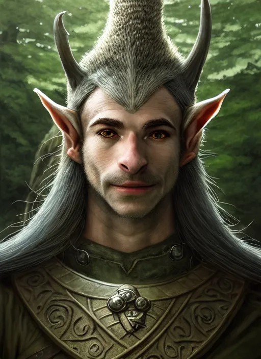 Image similar to a film still portrait of a badger elven king, finely detailed features, cinematic lighting, perfect art, brian jacques redwall woodland, forest, intricate, anime, gapmoe grimdark, artstation, trending on pixiv fanbox, painted by brian jacques greg rutkowski, studio ghibli, 4 k