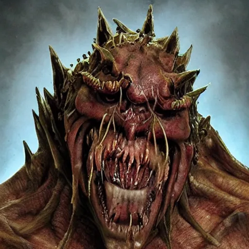 Image similar to a creature from a major horror hollywood movie, war orc